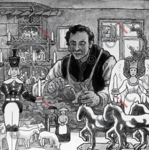 Mariechens Weihnachtsfest sw --- Mariechens Christmas Celebration bw